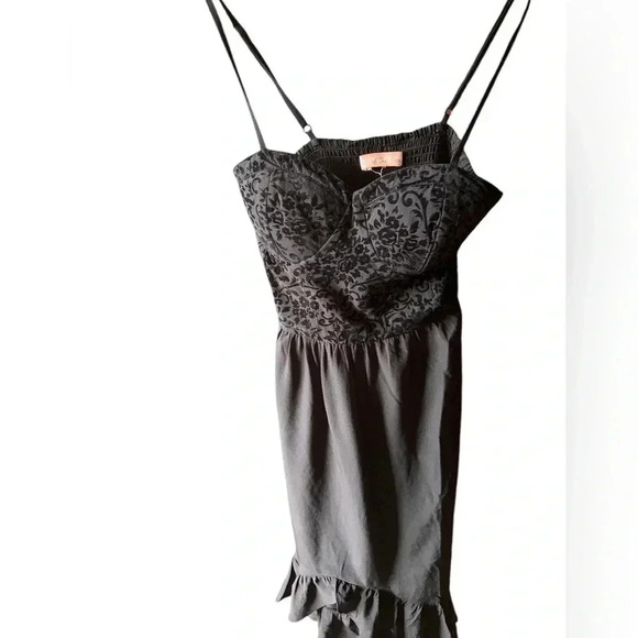 Anthropologie Band of the Free size small black bustier high low dress. VGUC - Picture 4 of 15